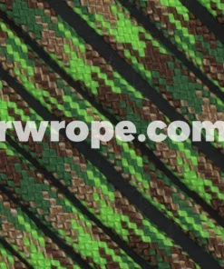 E. L. Wood Braiding Co. Paracord 550 - Neon Green Flame Camo #114