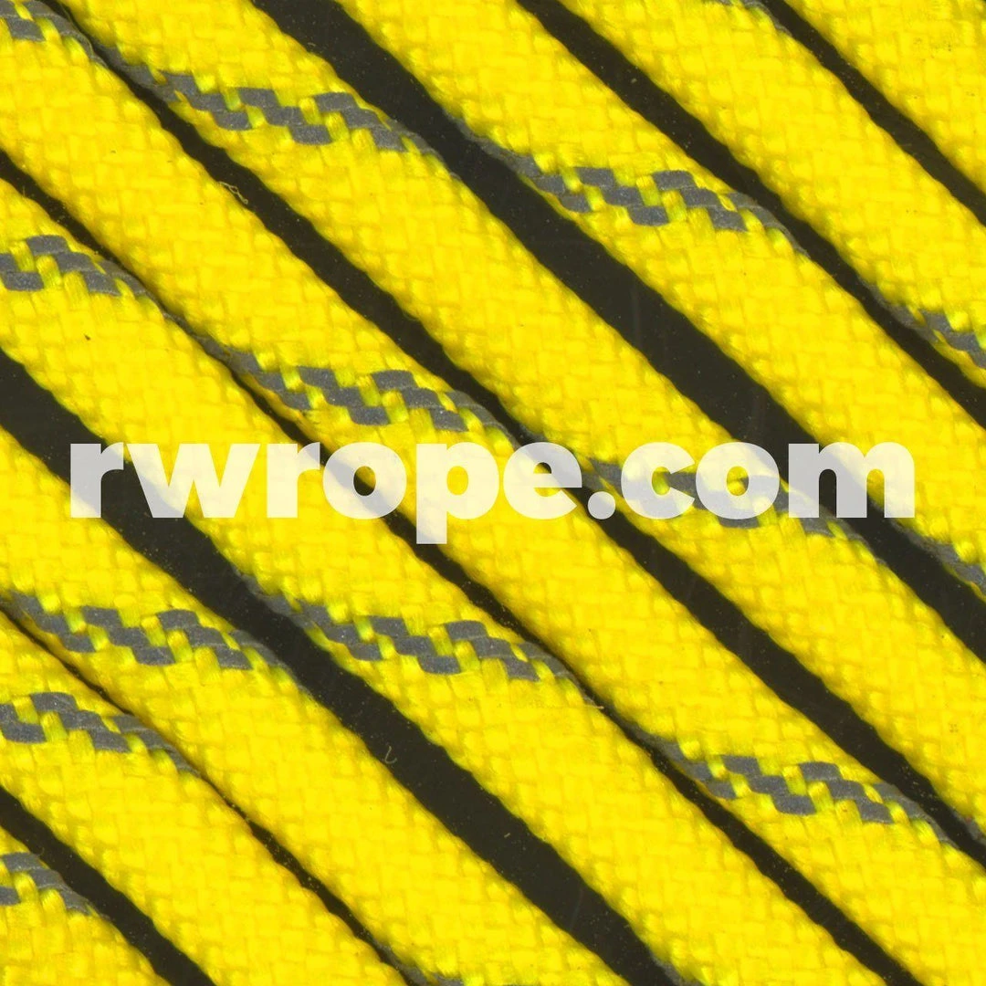 E. L. Wood Braiding Co. Paracord 550 - Neon Yellow With Reflective Fleck #17R 1 E. L. Wood Braiding Co. Paracord 550 - Neon Yellow With Reflective Fleck #17R