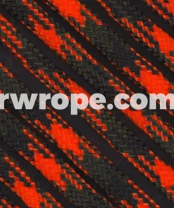 E. L. Wood Braiding Co. Paracord 550 - Orange Blaze Camo #195