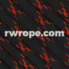 E. L. Wood Braiding Co. Paracord 550 - Black W/ Neon Orange X #218
