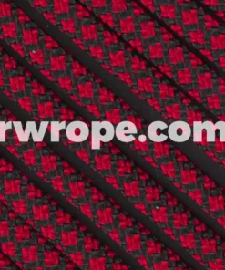 E. L. Wood Braiding Co. Paracord 550 - Imperial Red Diamonds #225