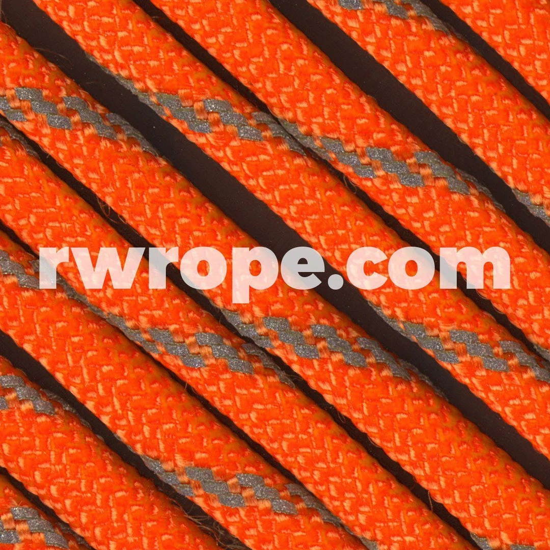 E. L. Wood Braiding Co. Paracord 550 - Neon Orange With Reflective Fleck #24R 1 E. L. Wood Braiding Co. Paracord 550 - Neon Orange With Reflective Fleck #24R
