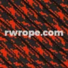 E. L. Wood Braiding Co. Paracord 550 - Black With Neon Orange Camo #250