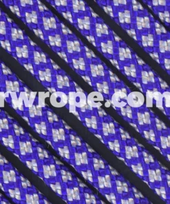 E. L. Wood Braiding Co. Paracord 550 - Electric Blue / Grey Diamonds #274