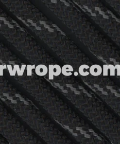 E. L. Wood Braiding Co. Paracord 550 - Black With Reflective Fleck #2R