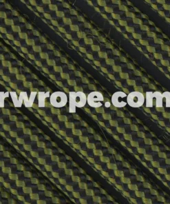 E. L. Wood Braiding Co. Paracord 550 - Moss And Black Stripe #301