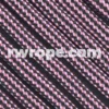E. L. Wood Braiding Co. Paracord 550 - Rose Pink And Black Stripe #325