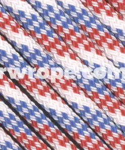 E. L. Wood Braiding Co. Paracord 550 - Red / White / Blue #35