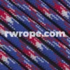 E. L. Wood Braiding Co. Paracord 550 - Red, White, & Blue Camo #61
