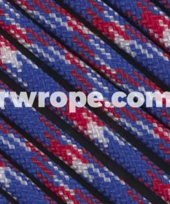 E. L. Wood Braiding Co. Paracord 550 - Red, White, & Blue Camo #61