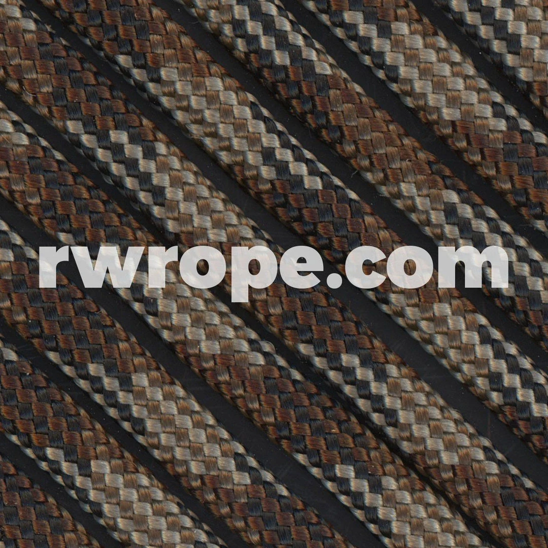 E. L. Wood Braiding Co. Paracord 550 - Brown Camo #62 1 E. L. Wood Braiding Co. Paracord 550 - Brown Camo #62