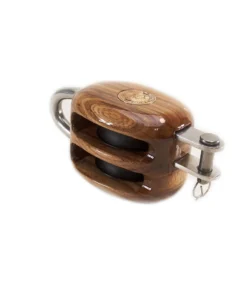 Ording Blockmakers Elm Block, Double With Becket Marine Hardware