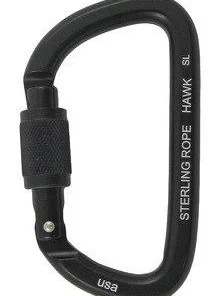Sterling Rope Sterling Hawk Screwlock Asymmetrical D Carabiner
